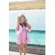 Stars pink dress with frilly sleeves