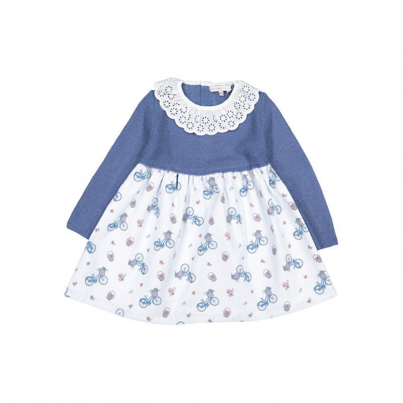 Bicycles blue dress